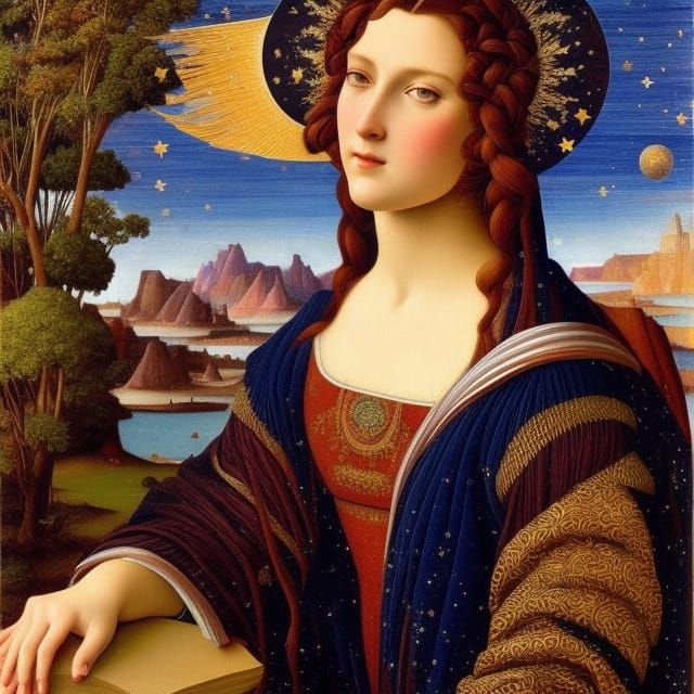 We are all made of stars in the style of Botticelli