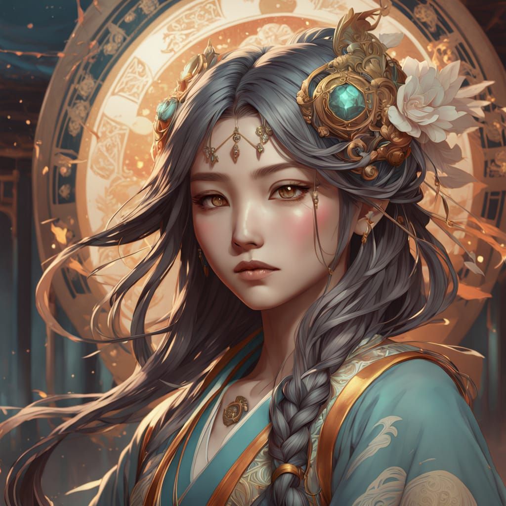 Beautiful Japanese Enchantress Concept Art