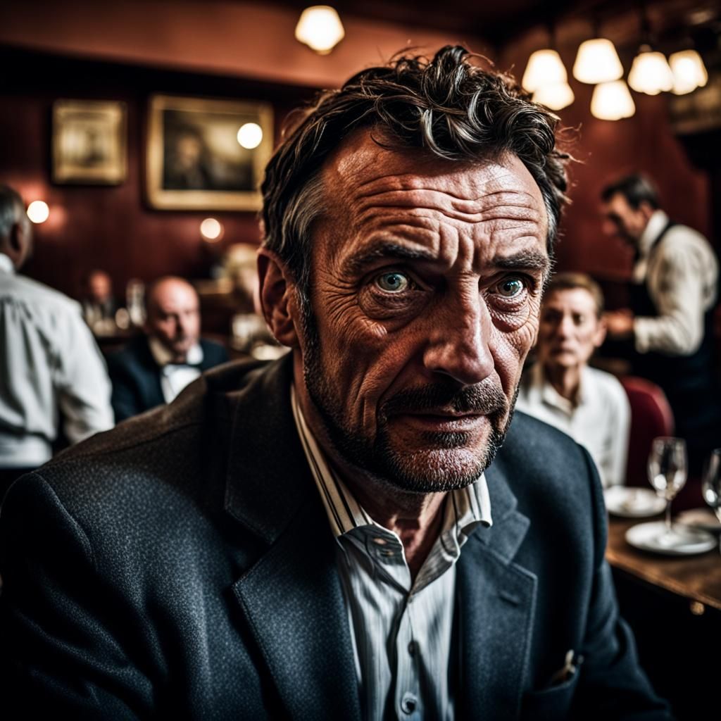 Argument in Restaurant: Street Portrait Photography