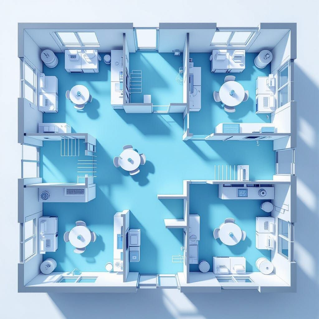 Top-Down Lab Blueprint: Molecular Biology Layout