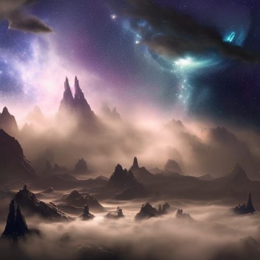 Epic Galaxy: Stunning Digital Matte Painting