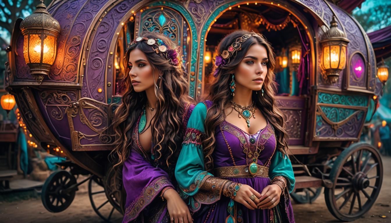 Boho Gypsy Girl in High Fantasy Photography