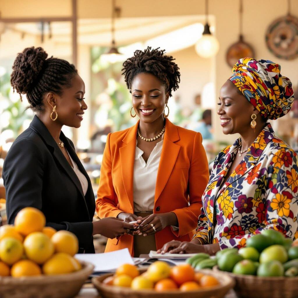 ThriveHer: African Women in Business & Market Scenes