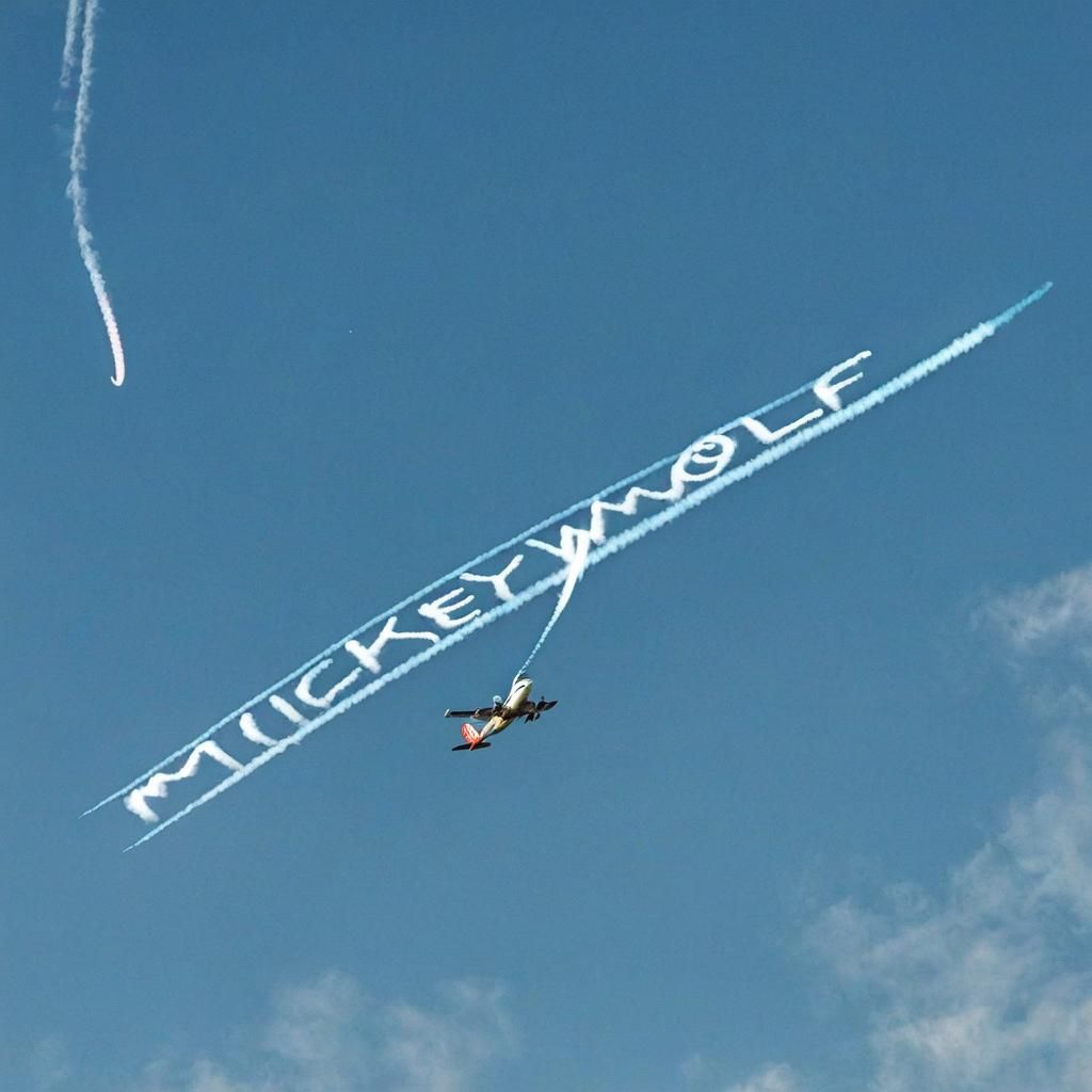 Airplane Skywriting "MickeyWolf"