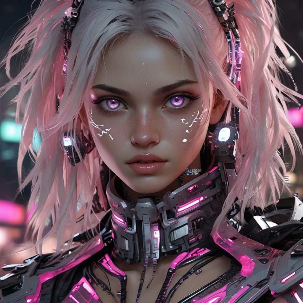 Ultra detailed digital art masterpiece, face portrait, white...