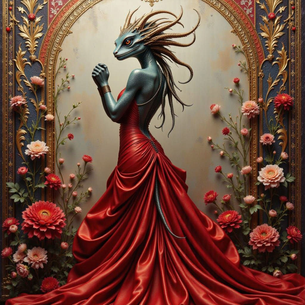 Alien Lizard Queen Model