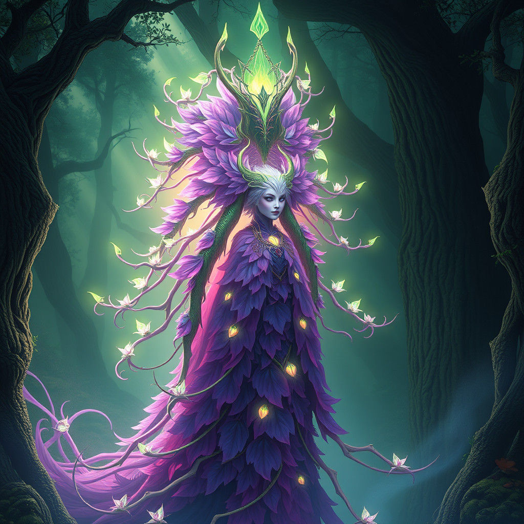 Enigmatic Queen of Thorns in a Mystical Realm