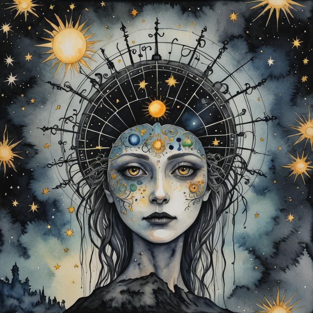 Whimsical Gateway to the Brain in Watercolor