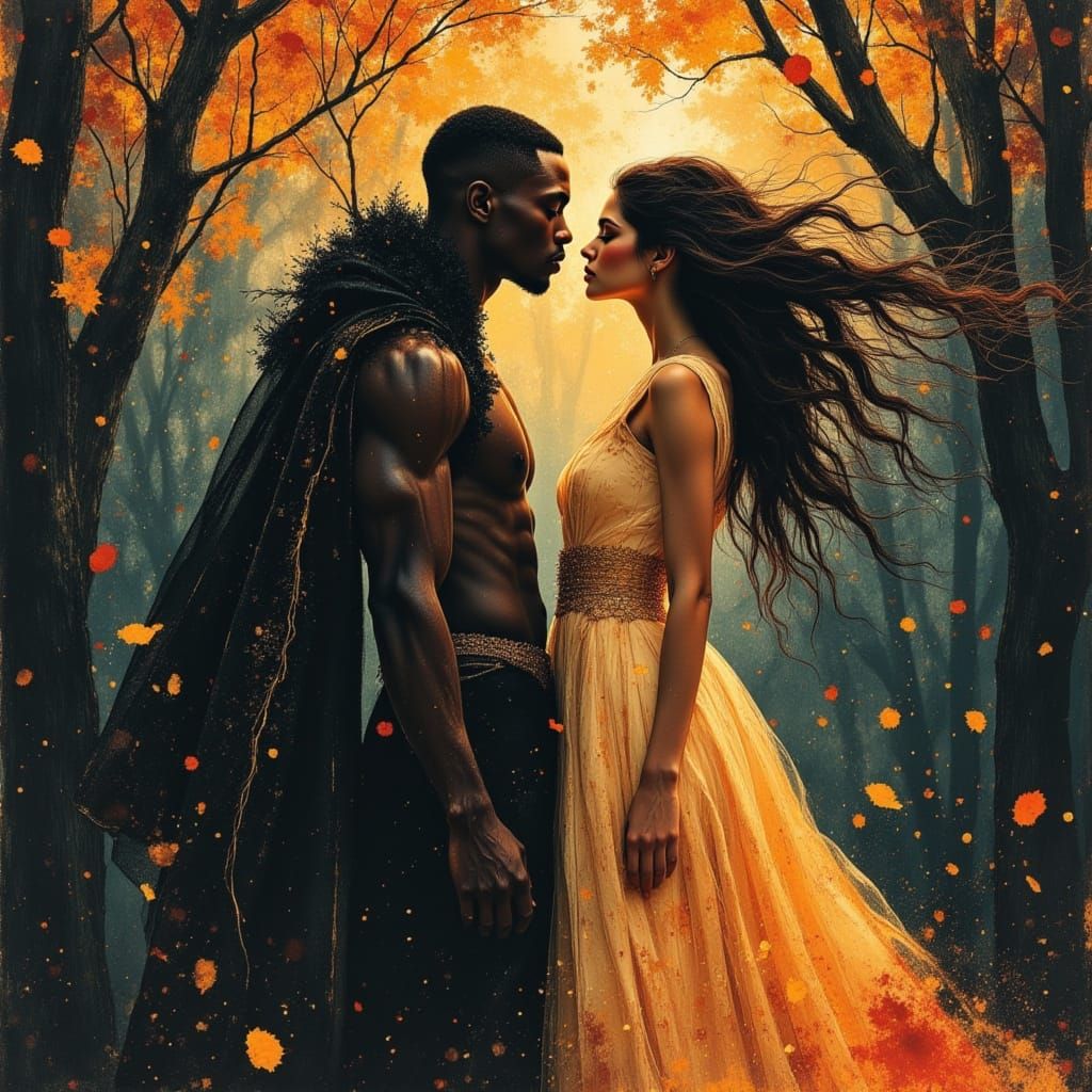 Model & Centaur in Haunted Forest Twilight