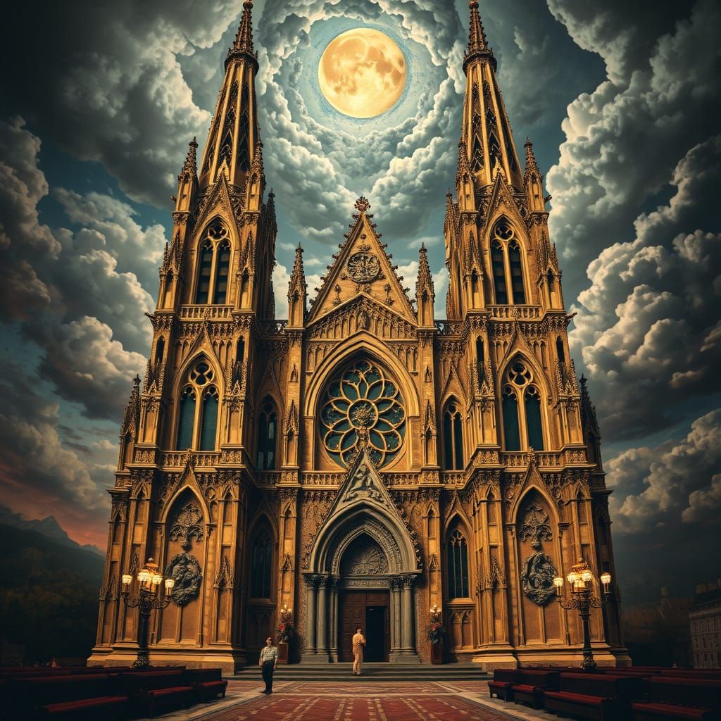 Baroque Gothic Cathedral Surreal Masterpiece