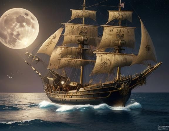 Gold Galleon Ship