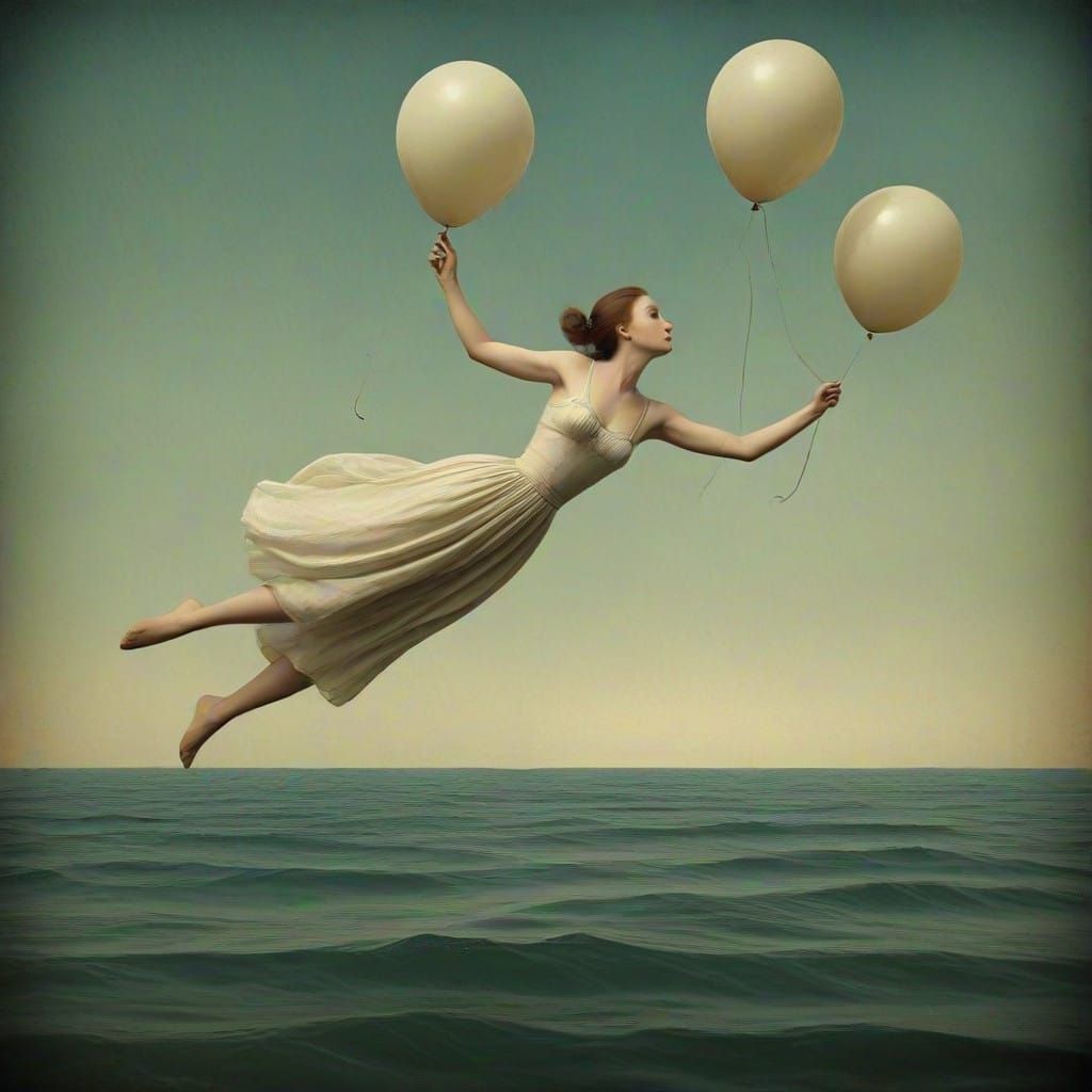 Girl in Ethereal Suspension