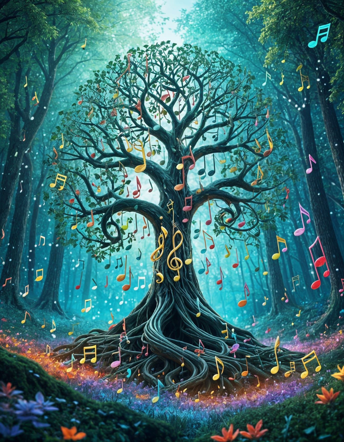 Enchanted Forest of Ancient Music: A Fantasy Scene