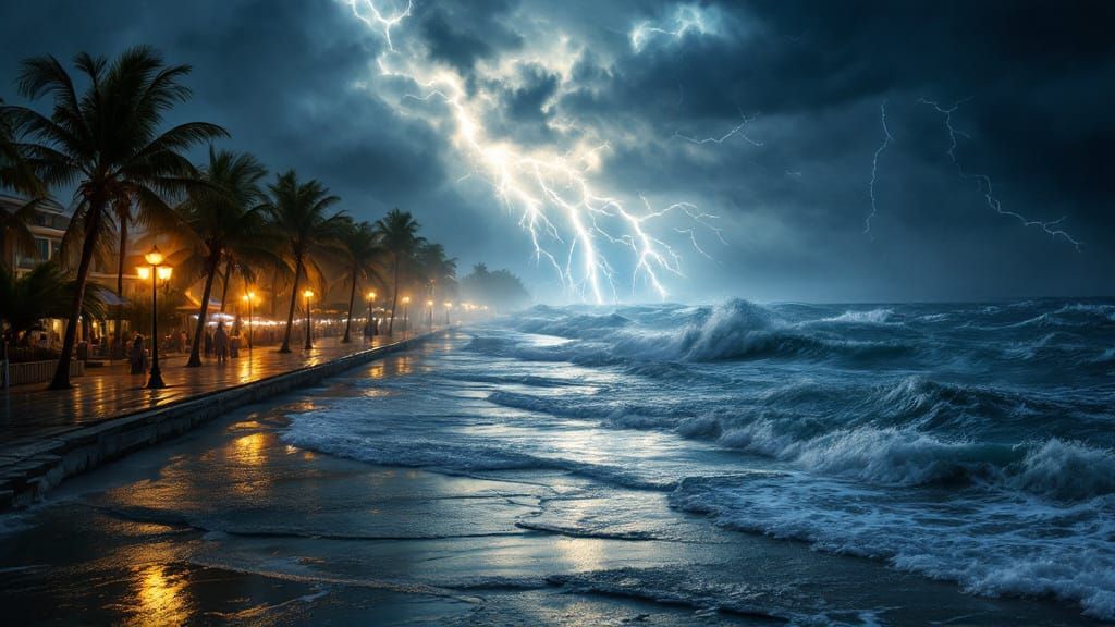 Majestic Mother Nature Amidst Stormy Gulf Coast