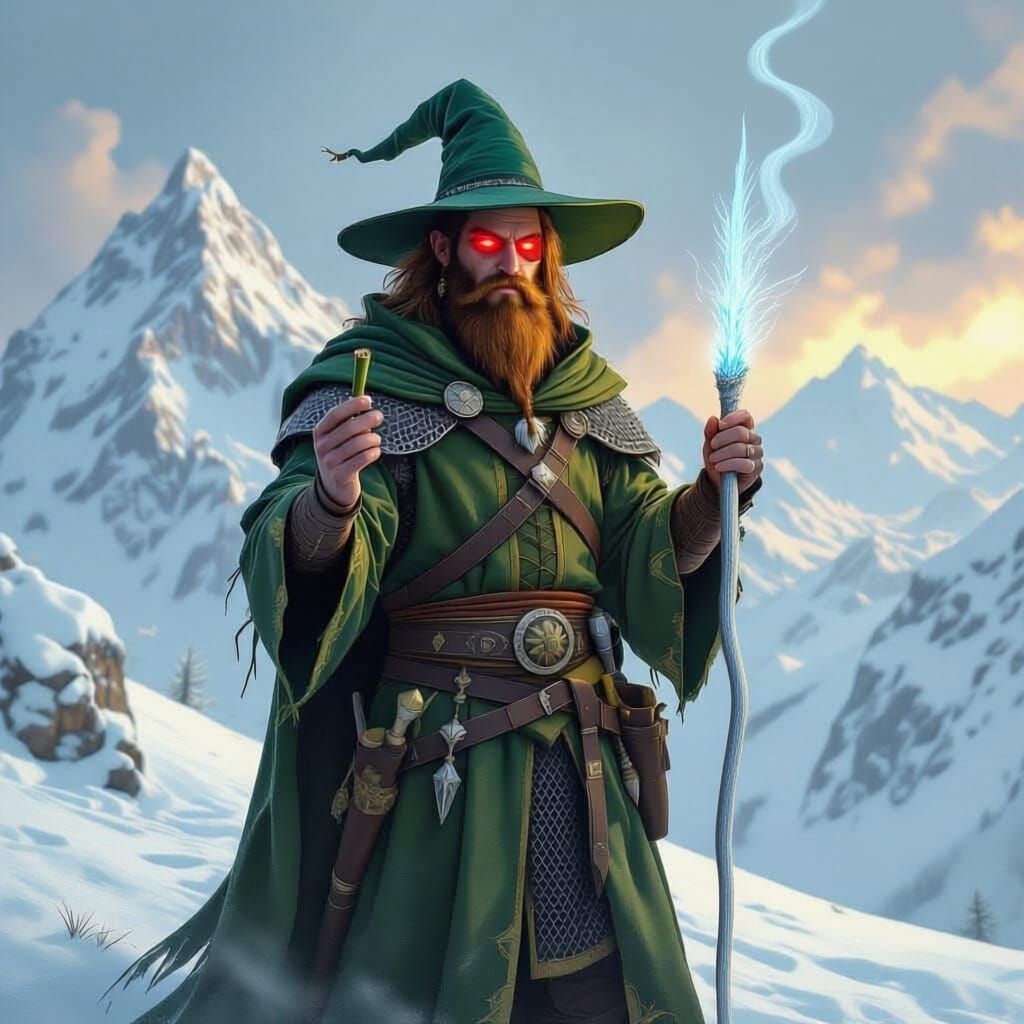 Nord Sorcerer with Dagger and Blunt on Snowy Peak