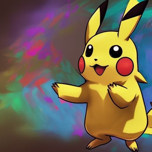 Hyperrealistic Pikachu Splash Art: Detailed and Colorful