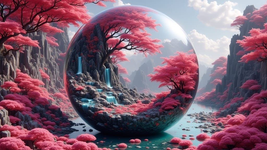 Ethereal Infrared Orb Teems with Fantastical Landscapes