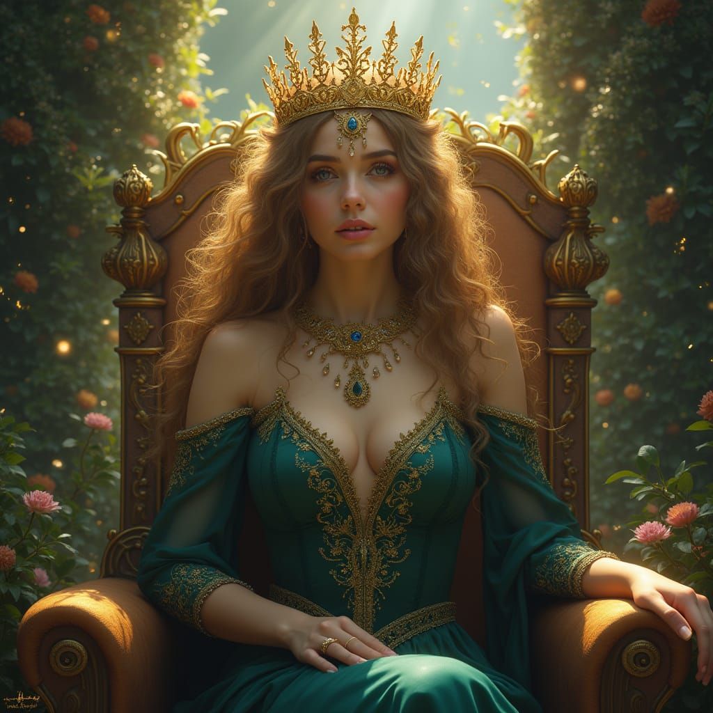 Ethereal Faerie Queen Danu in Luminous Fae Kingdom