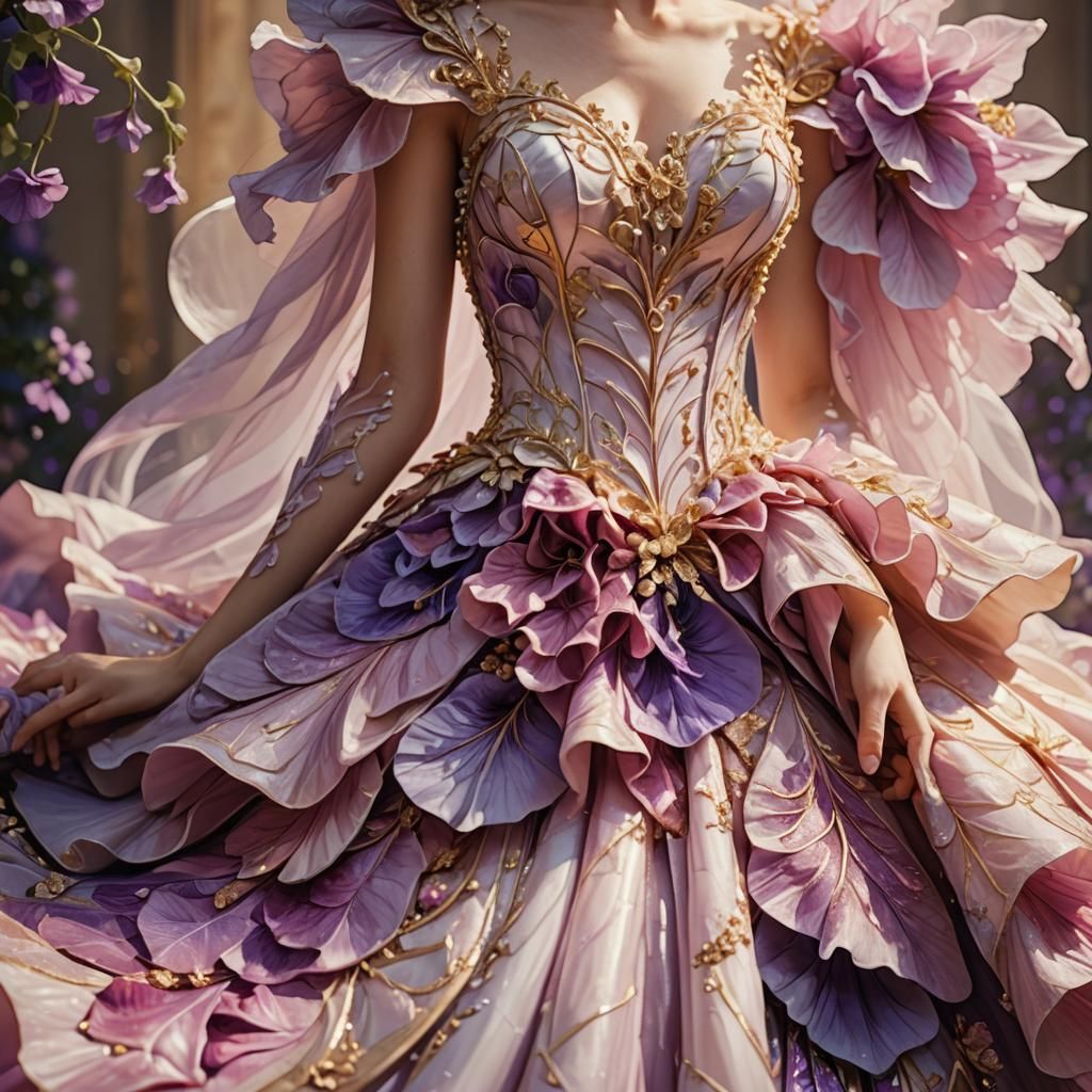 Petunia Wedding Dress: Fantastical Concept Art