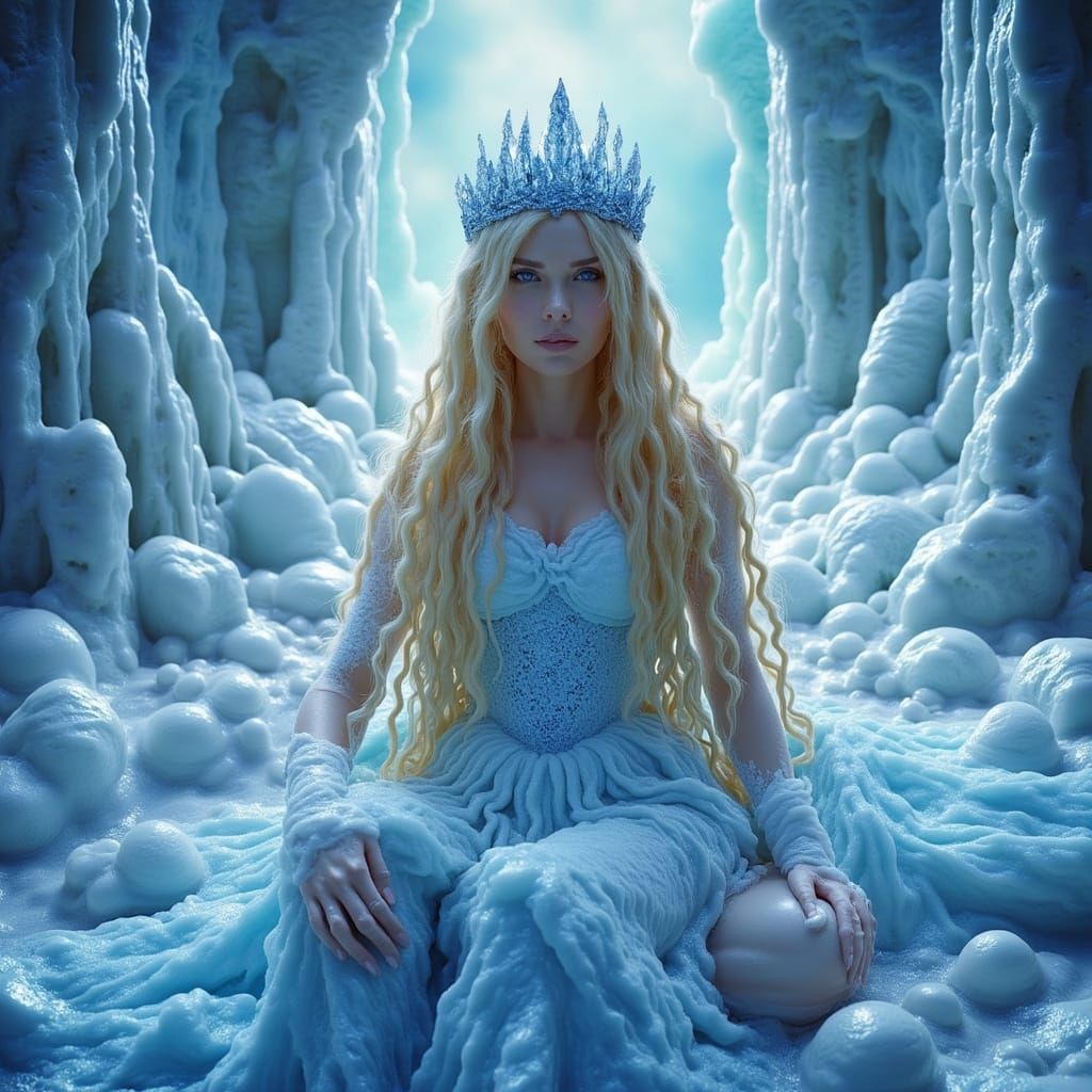 Ice Queen in Art Nouveau Style Palace