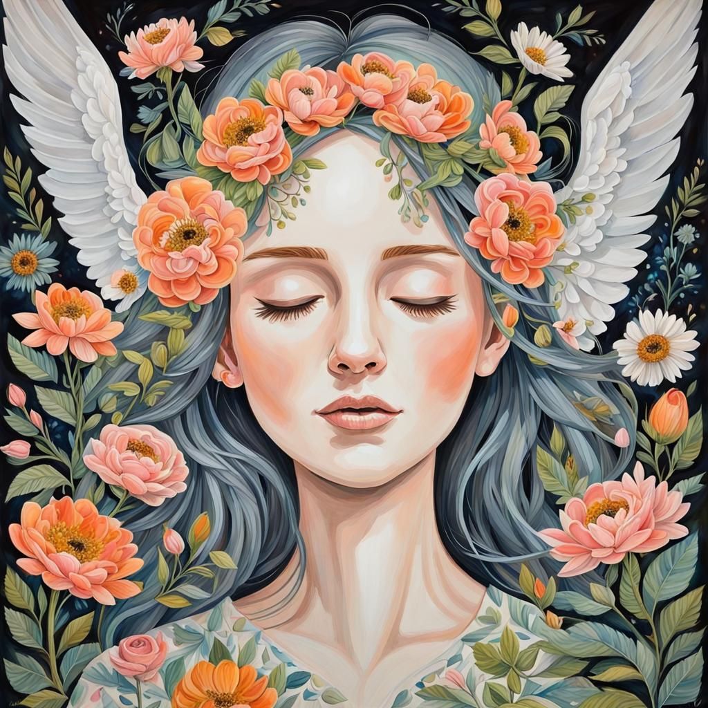 Gouache Painting of Personification of Beauty