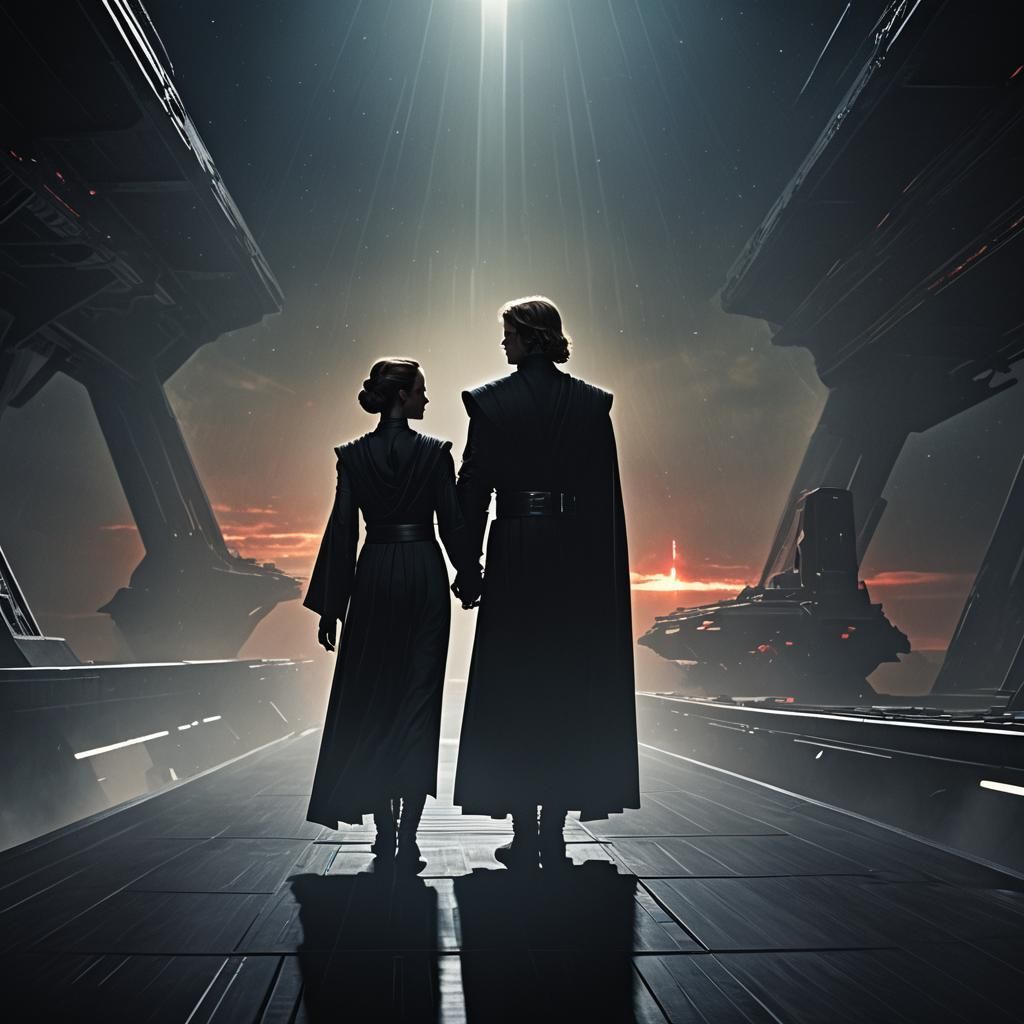Sith Emperor Anakin and Padme on Star Destroyer