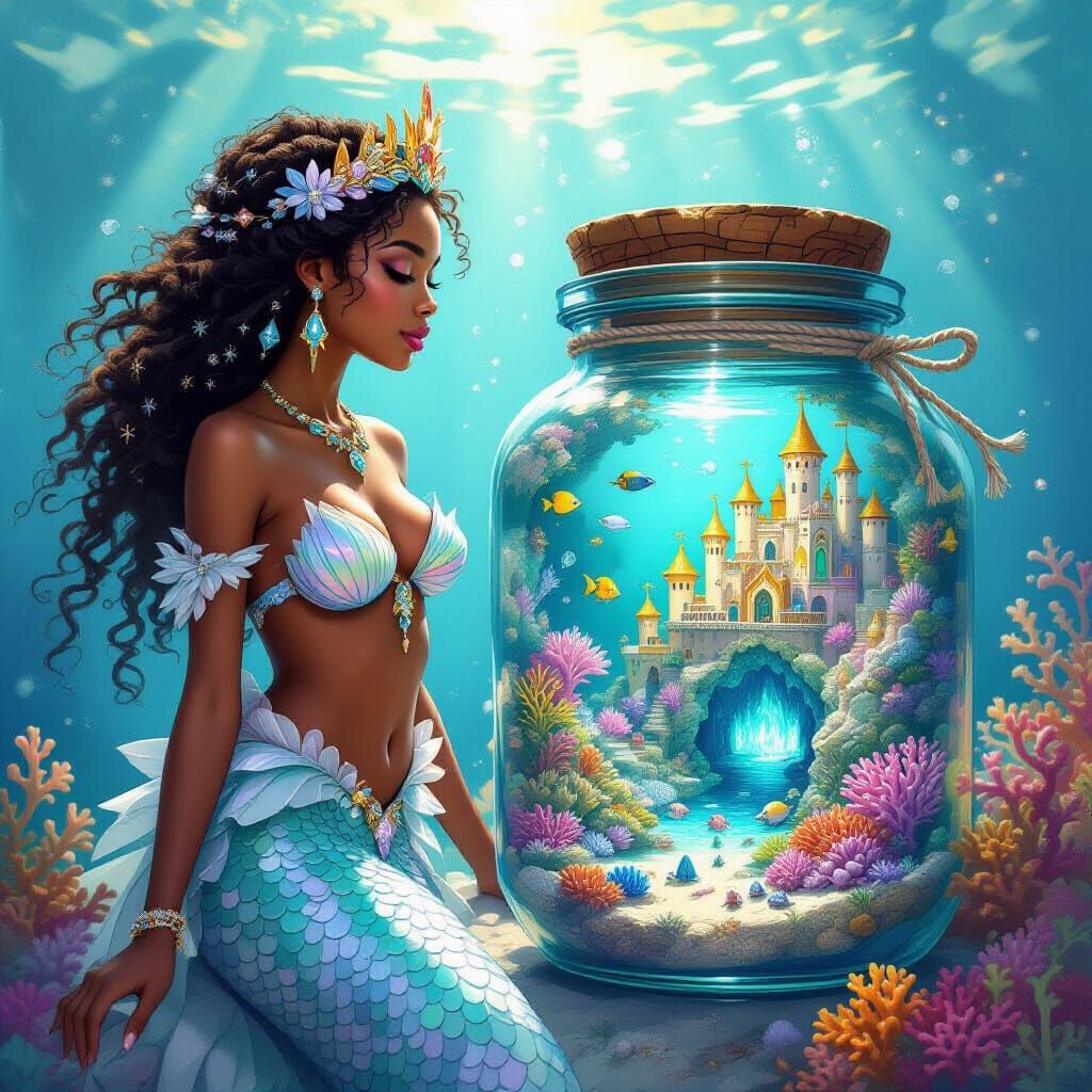 African Mermaid Princess Finds Miniature Kingdom
