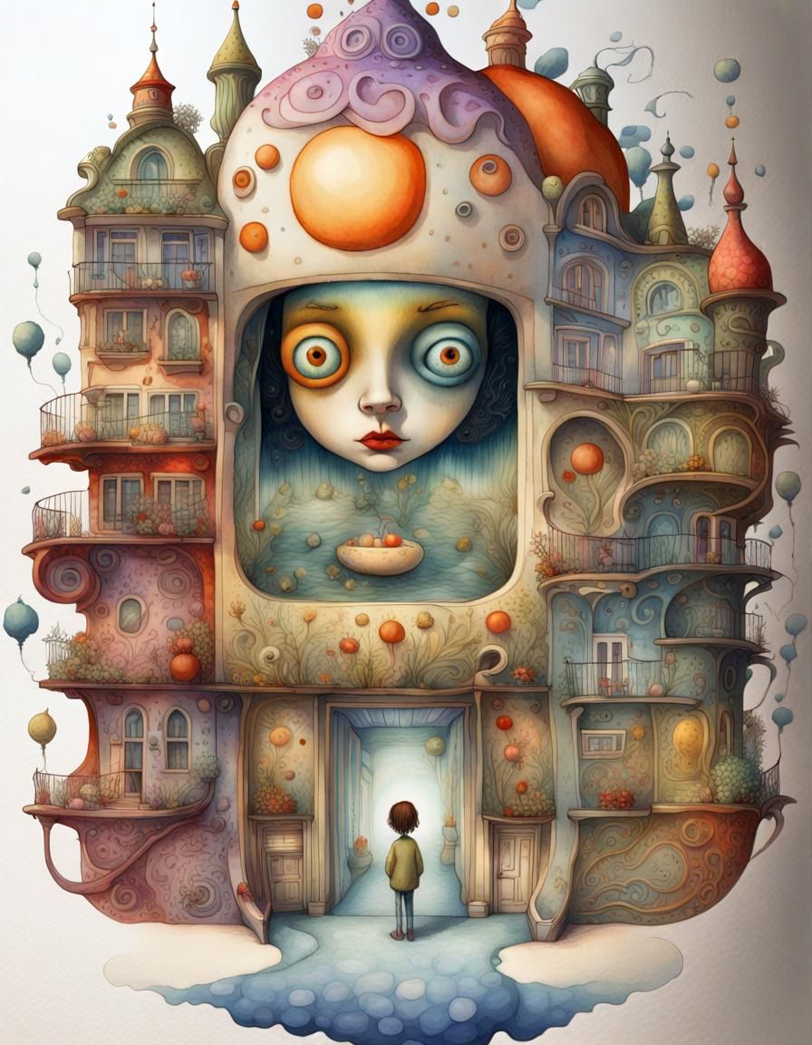 Storybook Watercolor Illustration of Spring Vegetation