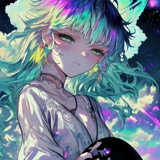 Ethereal Goddess Sings of Humanity's Virtue in Vibrant Anime...