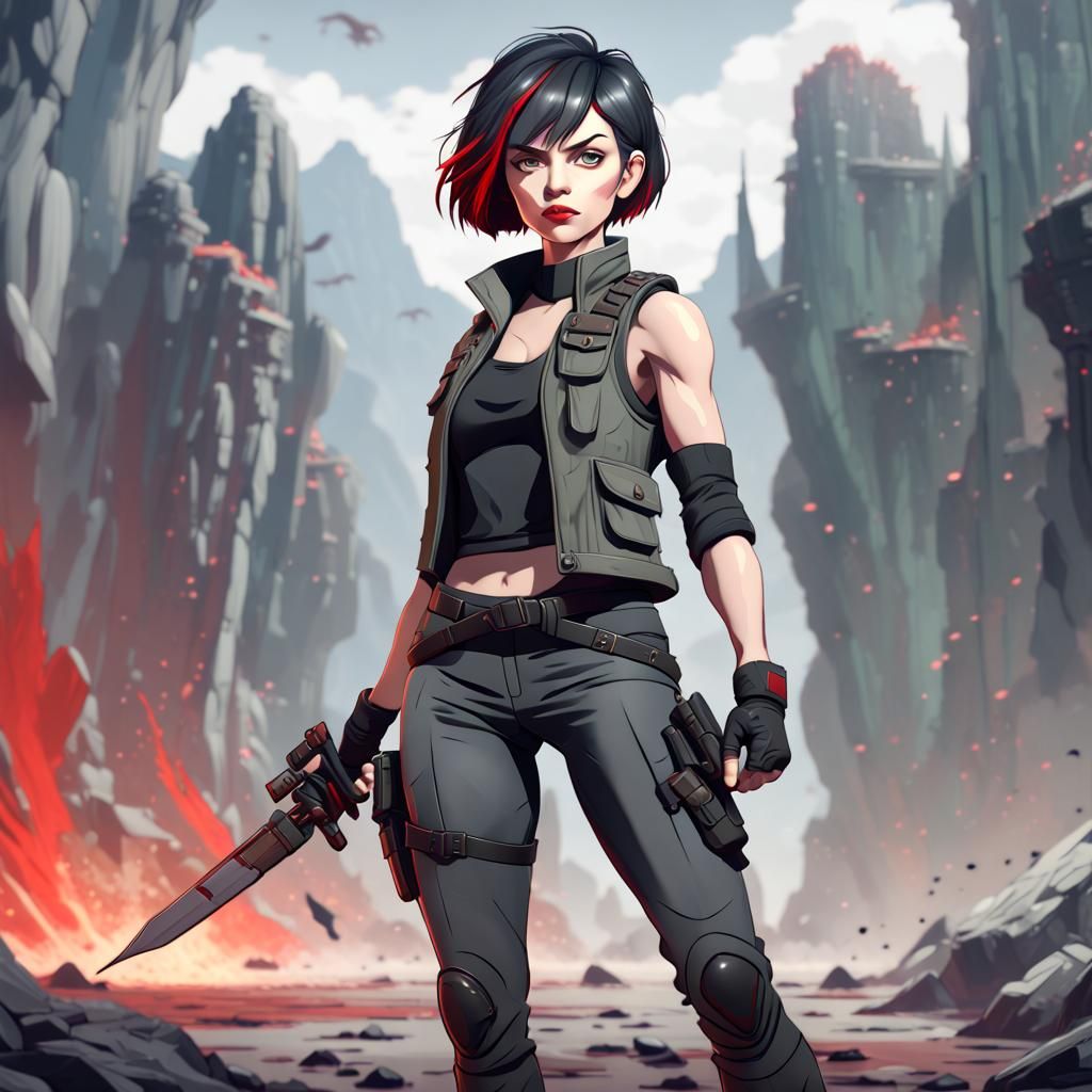 DnD Human Fighter Concept Art in 8K