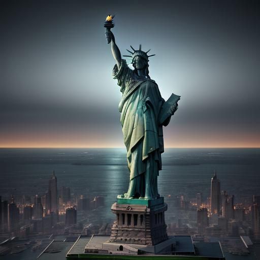 Statue of Liberty as The Joker: Detailed Art