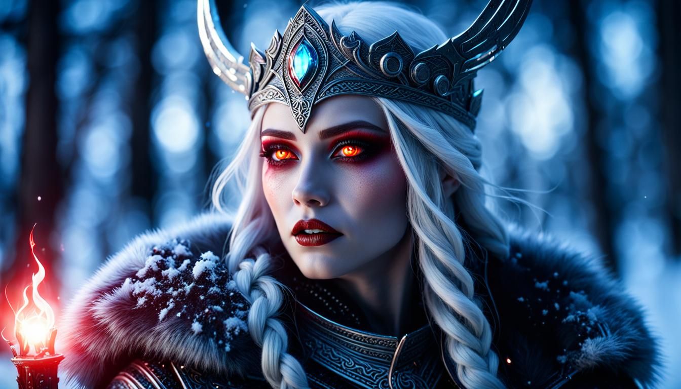 Skadi: Norse Winter Goddess as Blood Vampire