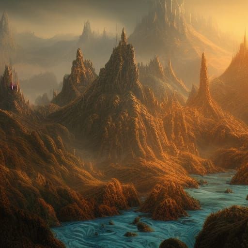 Fantastical Matte Painting in Deep Color