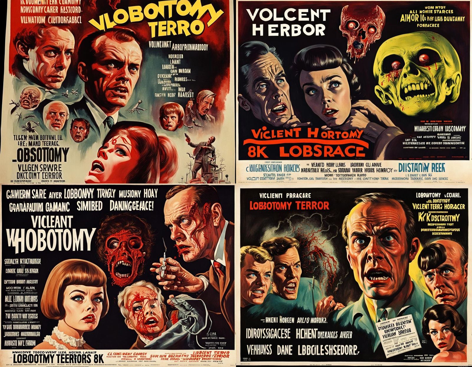 Vintage Horror Movie Poster: Lobotomy Terror