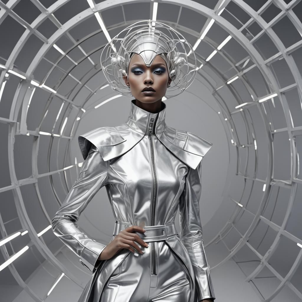 Futuristic Female Warriors Clash in Table Football Duel