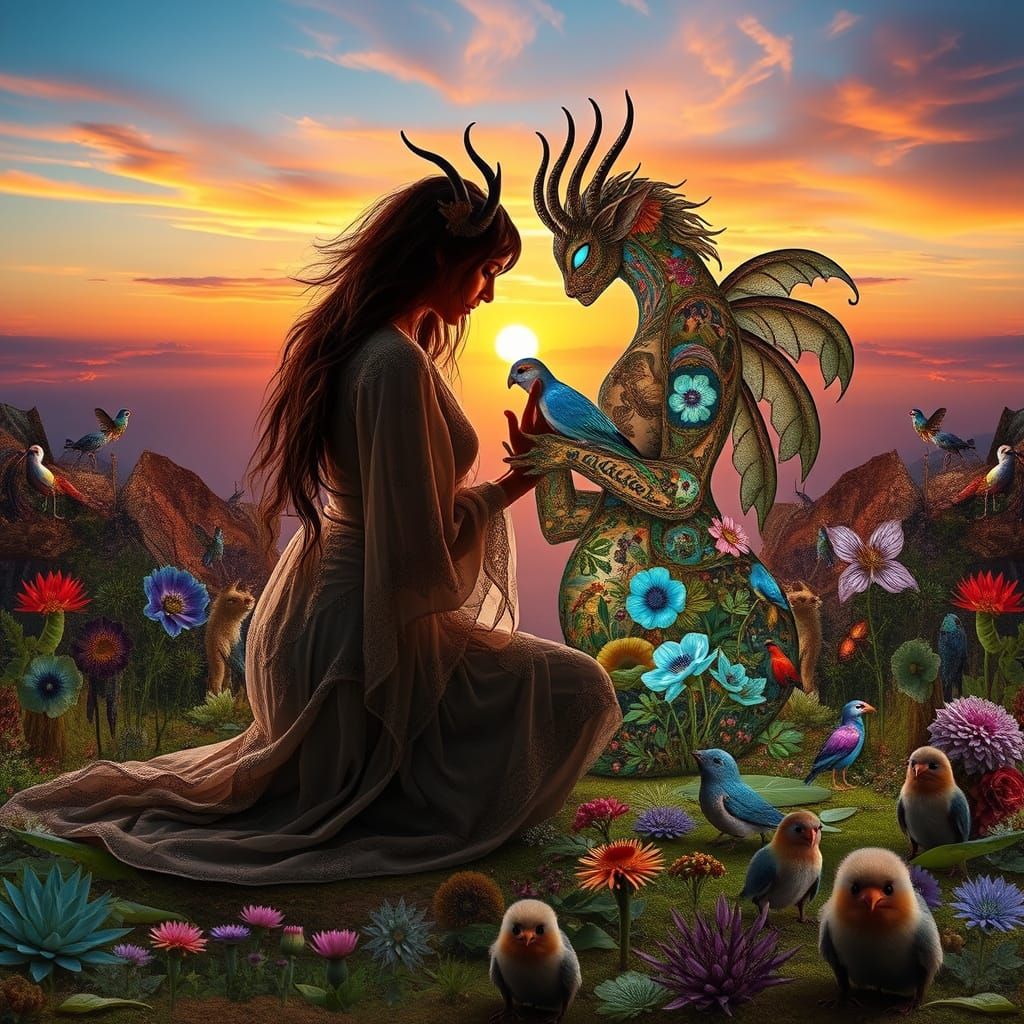 Mystical Creatures Unite in Ethereal Dreamscapes