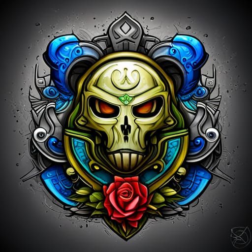 Sinful Clan Crest Logo in Graffiti Art Style
