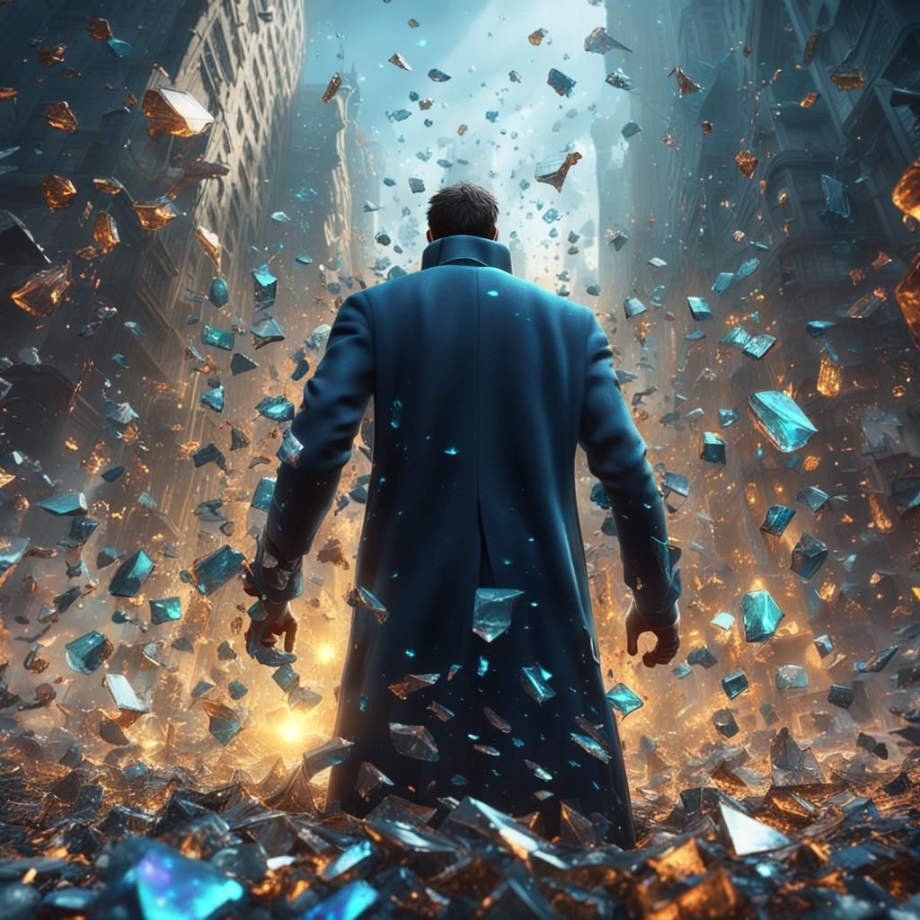 Shattered Glass Man: Fantasy Concept Art