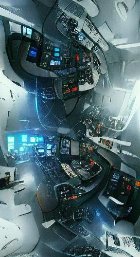 Science Fiction Spaceship Control Room in HD