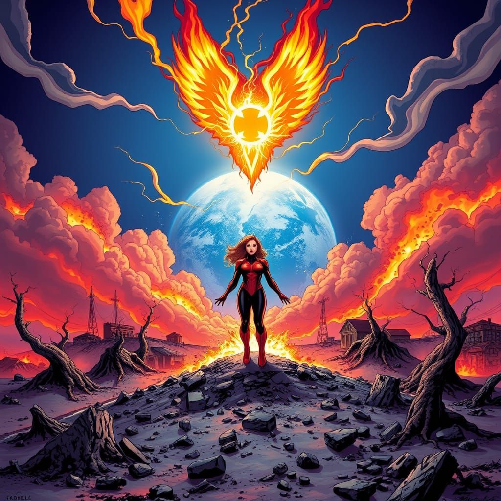 Dark Phoenix Reigns Supreme Over a Scorched Earth