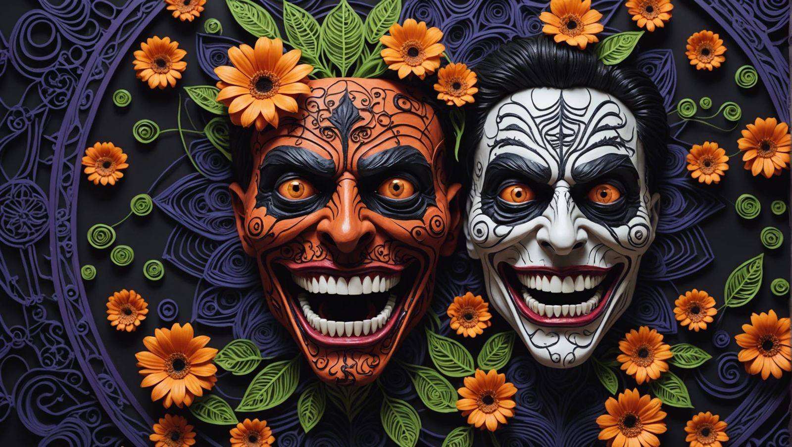 Terrifying Galaxy Vampire Arachnid Horror Portrait