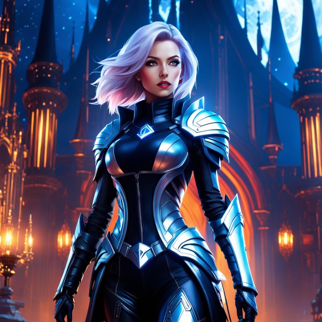 Futuristic Witchcraft: Godlike Anime Illustration in 8K