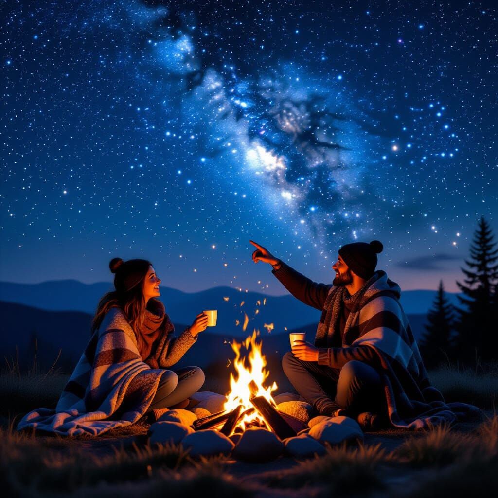 Stargazing Bonfire: Autumn Night of Closeness