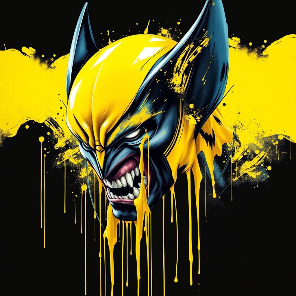 Wolverine in Vibrant Graffiti Style