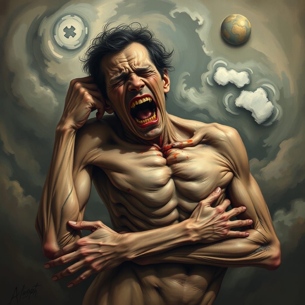 Man in Agony: A Surrealist Masterpiece