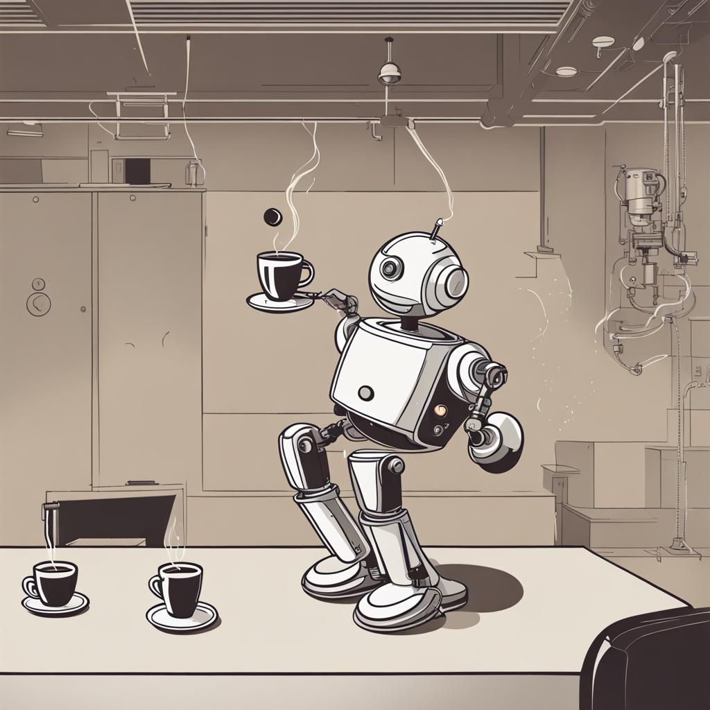 Coffee Robot Mishap: Dropping the Ball