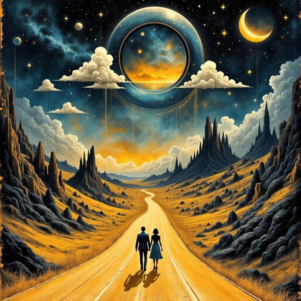 Travelers on a Golden Road Through Time