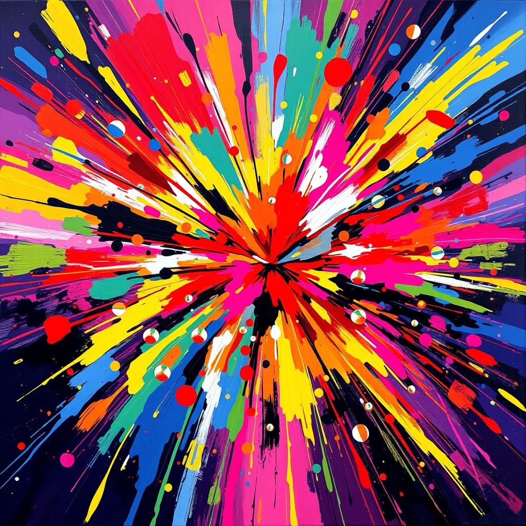 Vibrant Colors Dance in Joyful Chaos