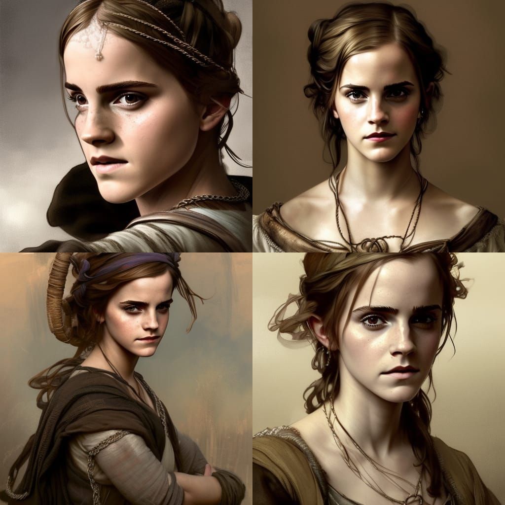 Medieval Peasant Portrait in Hyperdetailed Style