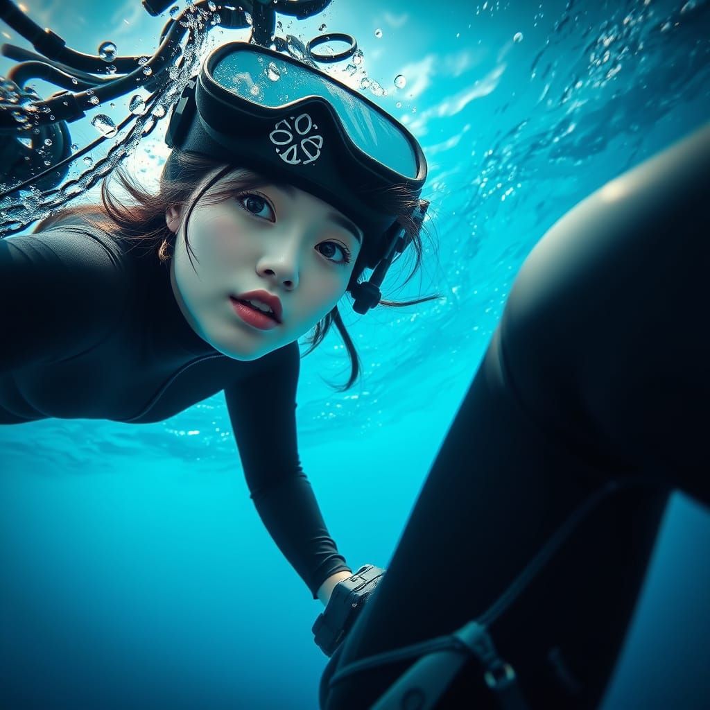 Korean Kpop Idol in Wetsuit on Jeju Island